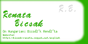 renata bicsak business card